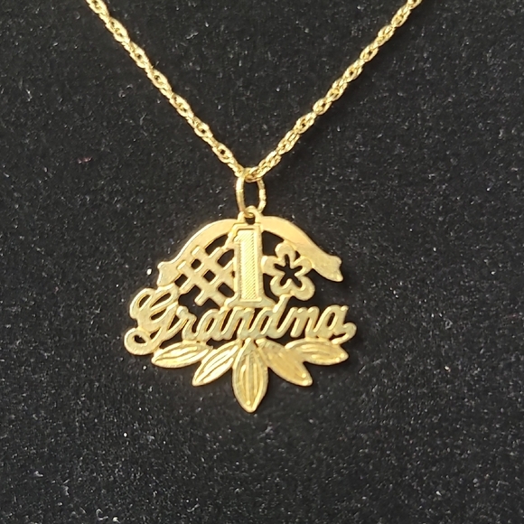 14k Yellow Gold #1 Grandma Necklace